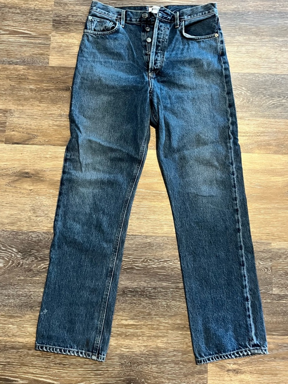 Agolde women’s Dark Wash 90’s pinch waist Straight Jeans